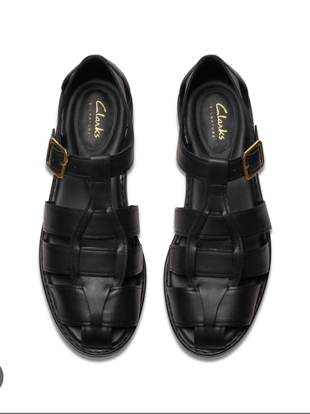 Clark’s Hana Sun Black Leather Women’s Sandals - Picture 7 of 7